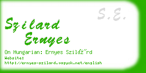 szilard ernyes business card